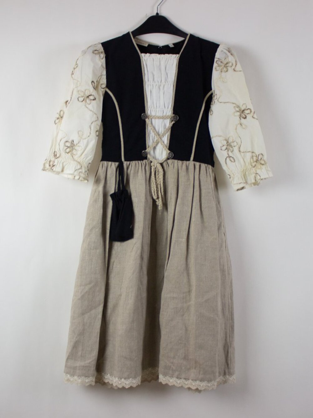 Landhaus C&A Bavarian Dirndl Dress US Sz XS Oktoberfest Linen Blend EU 158